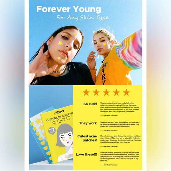 Hydrocolloid Patches Face Zit Acne Dots, Tea Tree Oil + Centella Oil, 108 Count - Picture 8 of 13